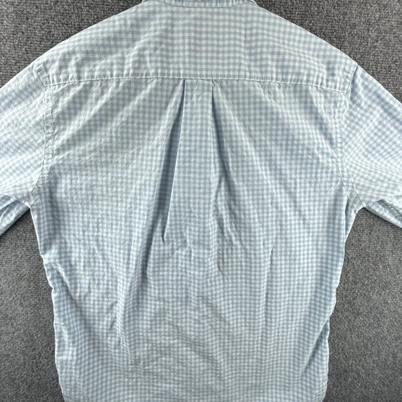 Brooks Brothers Cotton Blue Medium Button-Down Check Men Shirt Long Sleeve Adult - Picture 12 of 14